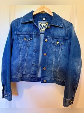 Michael Kors Women's Riviera Must Have Blue Denim Jacket